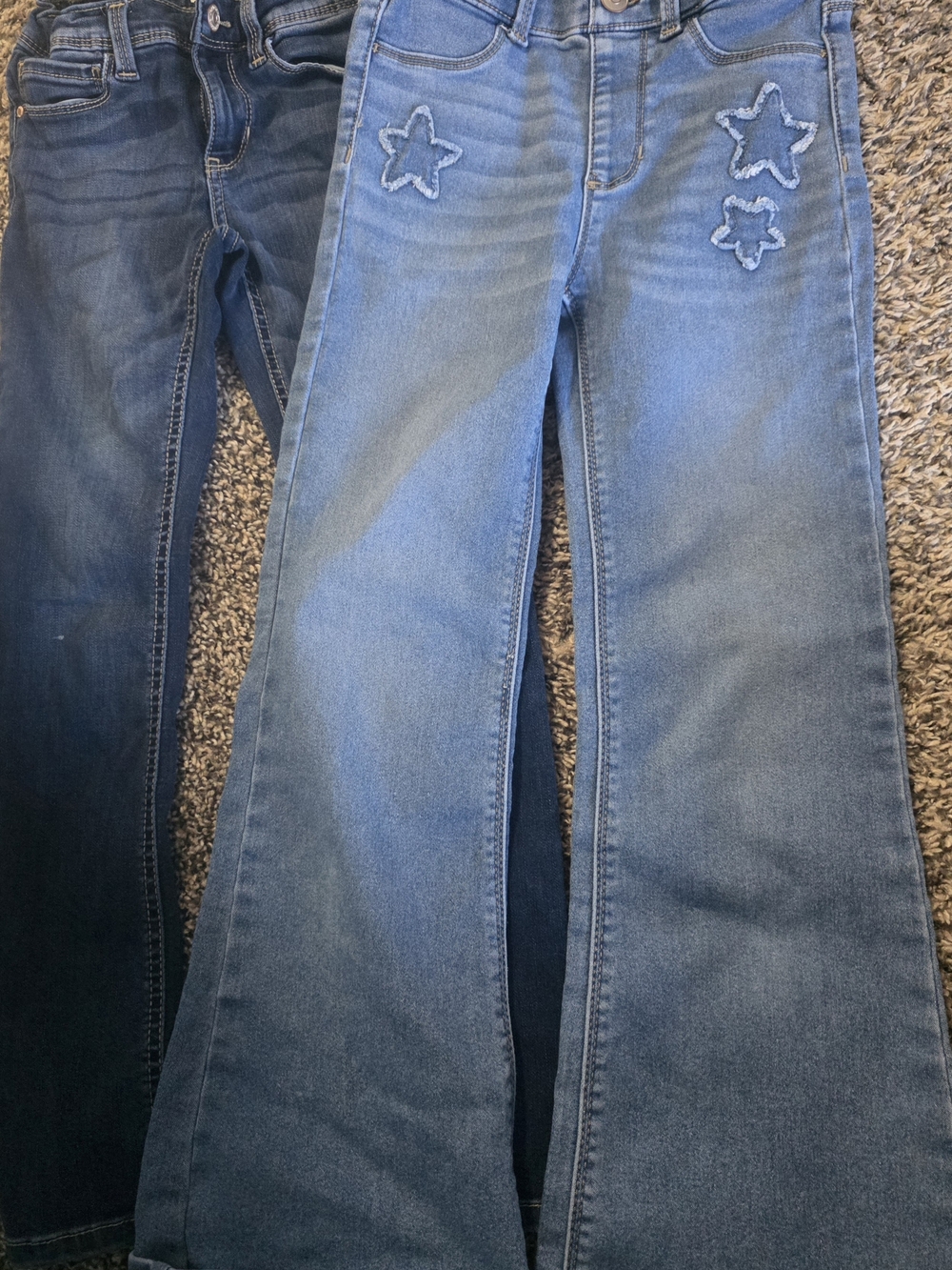2 Pairs* Girls' Flared Jeans And Skinny Jeans